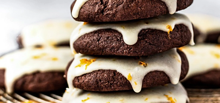Orange Glaze Chocolate Cookies