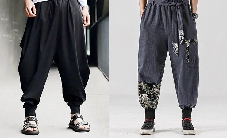 Jogger style hakama pants