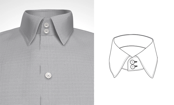 Two Button Collar