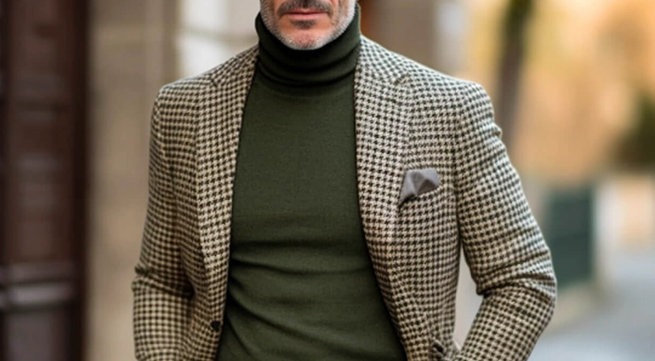 Turtleneck With a Tailored Jacket
