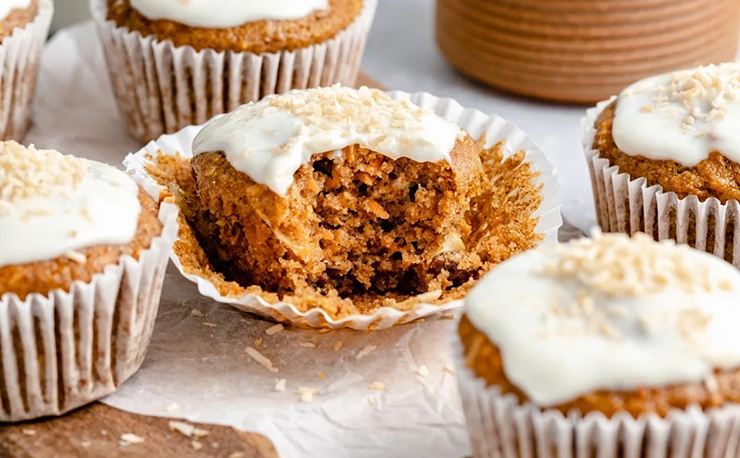 Carrot Muffins With Glaze