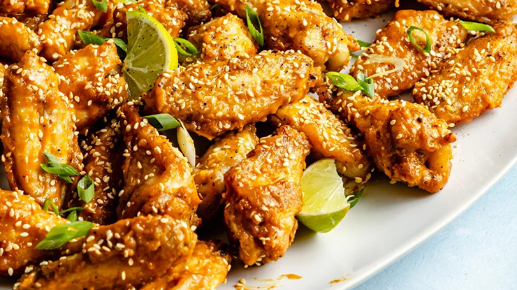Peanut Chicken Wings in Sesame Seeds