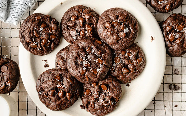 Salty Brownie Cookies recipe