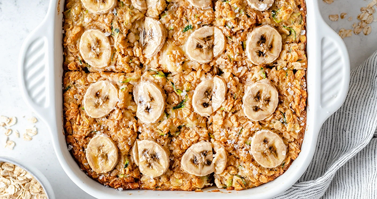 Zucchini Banana Baked Oatmeal