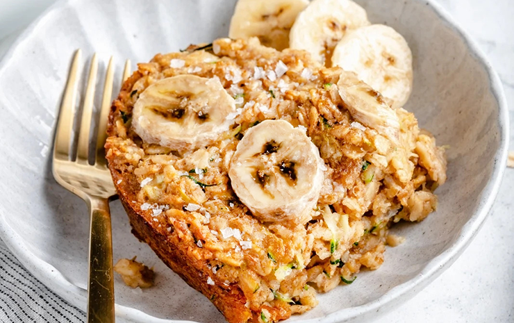 Zucchini Banana Baked Oatmeal