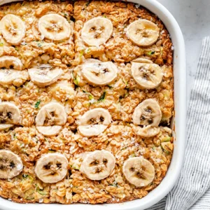 Zucchini Banana Baked Oatmeal