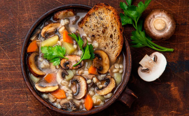 Mushroom Barley Soup recipe